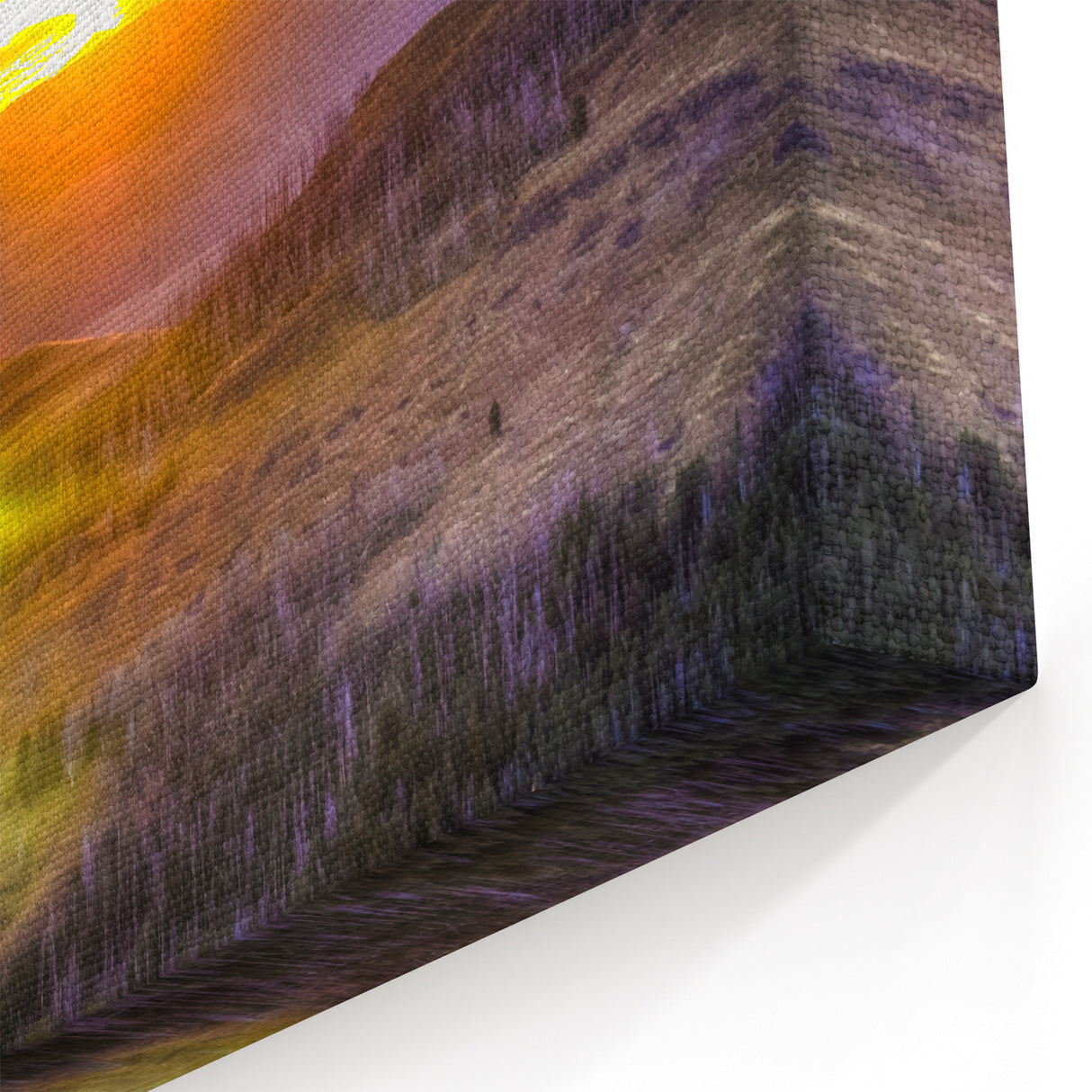 Yellowstone National Park Art – Sunset Glow Landscape Canvas Print