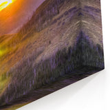 Yellowstone National Park Art – Sunset Glow Landscape Canvas Print