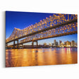 New Orleans Skyline Art – City Lights and Bridge Over Mississippi River