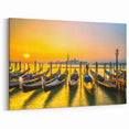 Venice Canvas Print - Gondolas at Sunrise Over the Lagoon