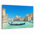 Venice Cityscape - Gondola on the Grand Canal with Basilica