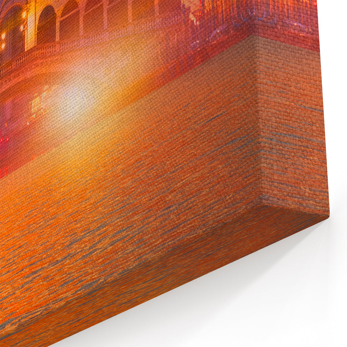 Venice Painting - Gondola at Sunset by Rialto Bridge