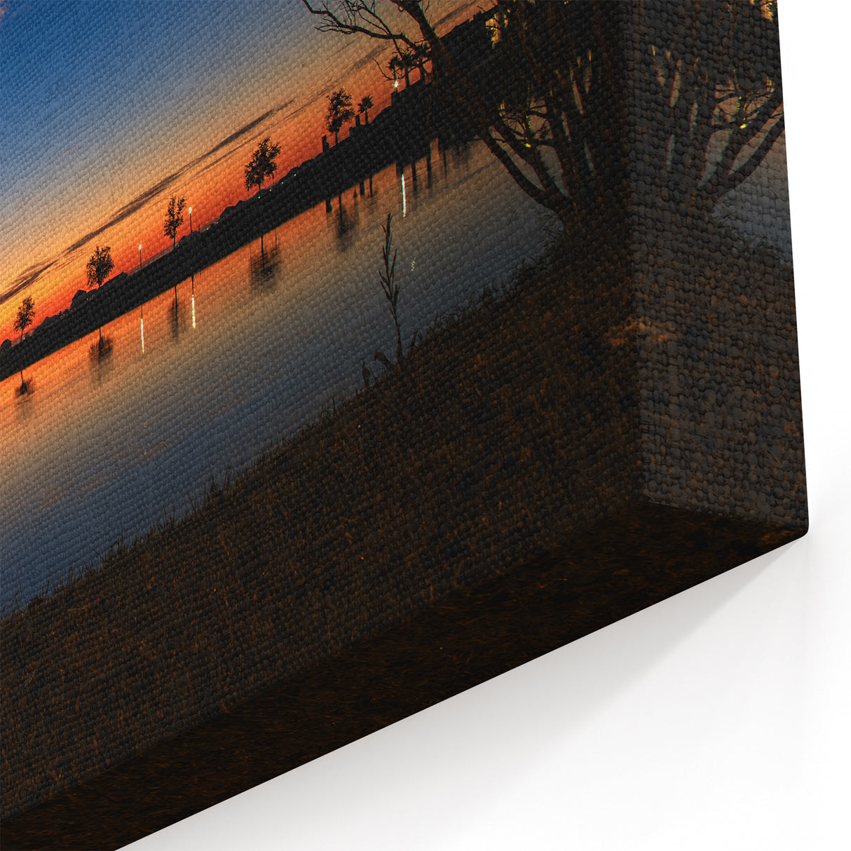 Louisiana Scenic Photography – Twilight Sky with Trees and Reflections