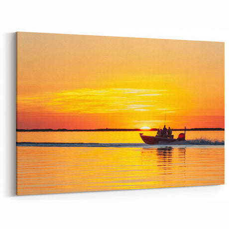Louisiana Coastal and Marshland Photography - Sunset Fishing Adventure