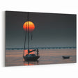 Louisiana Scenic Photography - Sailboat at Sunset on Calm Waters