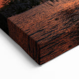 Louisiana Swamp Paintings - Fiery Sunset Over Cypress Trees and Bayou