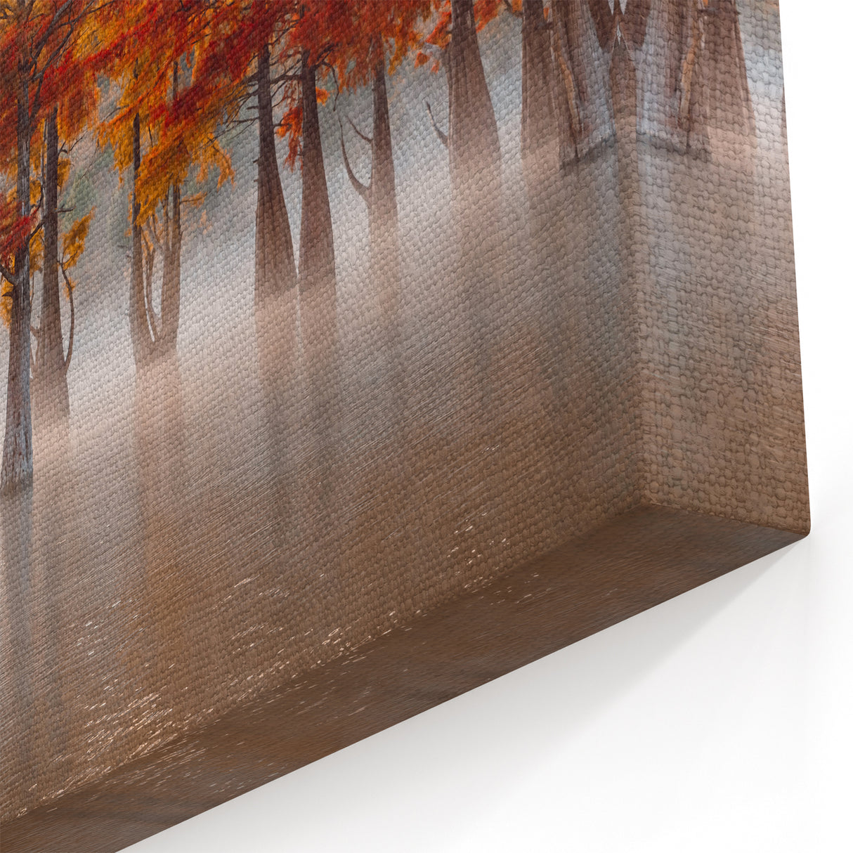 Louisiana Nature Prints - Autumn Cypress Trees in Misty Bayou