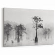 Black and White Louisiana Wall Art - Misty Cypress Trees in the Bayou