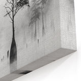 Black and White Louisiana Wall Art - Misty Cypress Trees in the Bayou