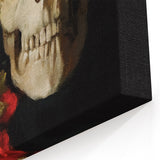 Dark Academia Wall Art - Gothic Skull and Roses with Vintage Elegance