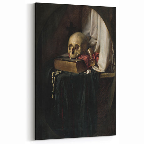 Dark Academia Wall Art - Gothic Skull Print for Moody Vintage Decor