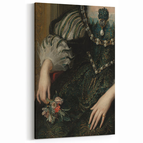 Dark Academia Wall Art - Elegant Vintage Portrait Detail for Gothic Decor
