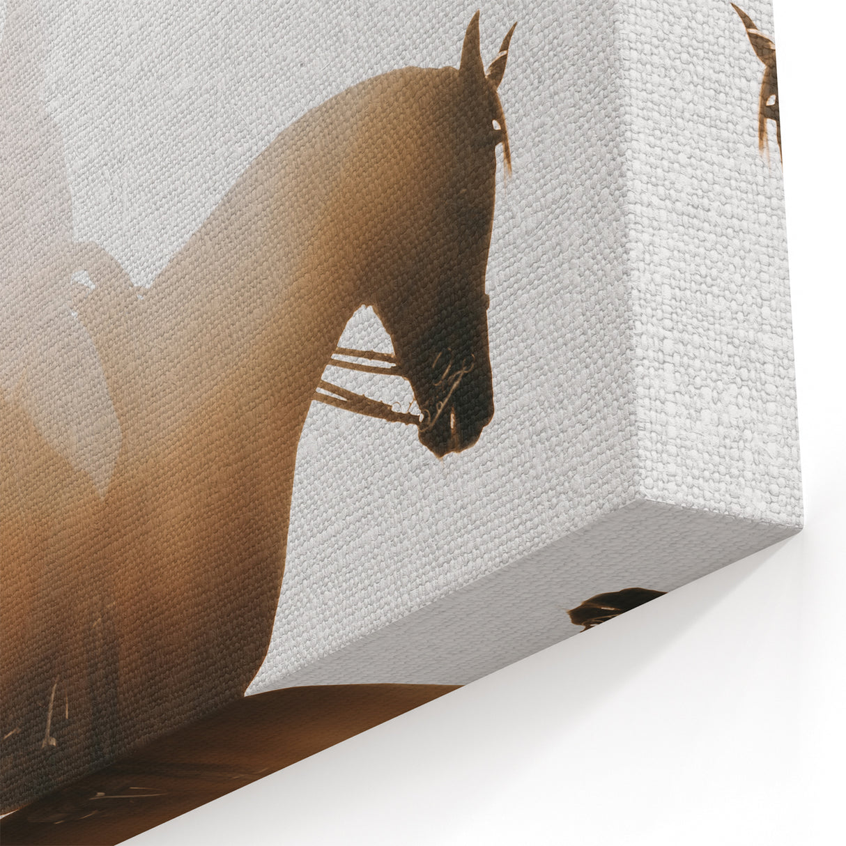 Farmhouse Wall Art - Rider on Horse at Sunset Rustic Country Style Decor