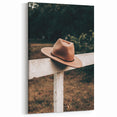 Classic Cowboy Hat on Fence - Rustic Farmhouse Wall Art for Country Decor