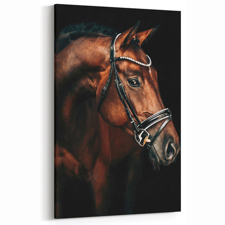Elegant Horse Portrait - Rustic Farmhouse Wall Art for Country Decor