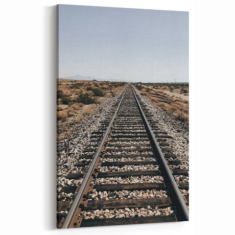 Farmhouse Wall Art - Rustic Railroad Track Scene for Country Decor