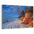 Baltic Region Wall Decor - Rugged Cliffs and Winter Beach Scenery