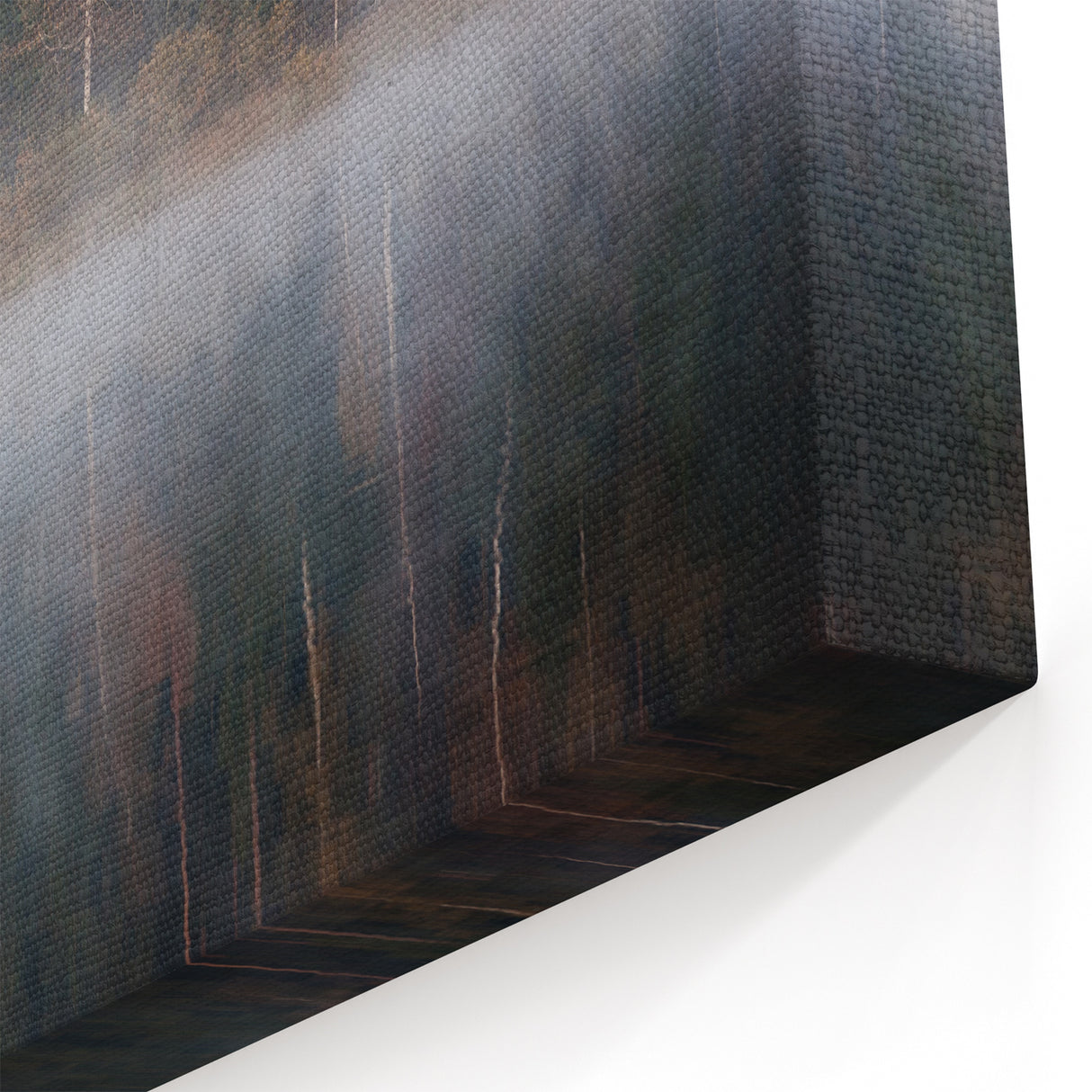 Latvia Scenery Prints - Misty Forest Reflections on a Calm Lake