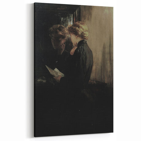 Dark Academia Wall Art - Mysterious Reflection of Woman for Moody Decor