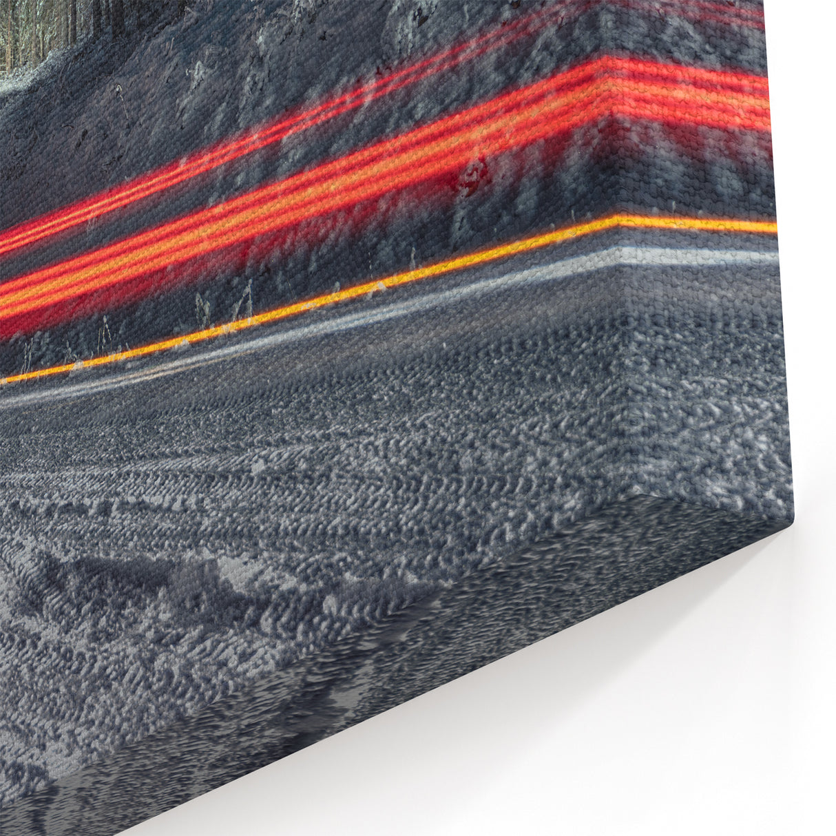 Latvia Wall Art - Winter Night Road Scene Latvia Scenery Prints