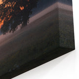 Latvian Landscape Art - Tree Silhouette at Sunset Baltic Scenery Print