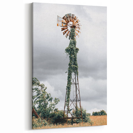Rustic Windmill Farmhouse Wall Art – Vintage Country Style Decor