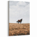 Rustic Horse in Meadow Farmhouse Wall Art – Country Style Decor