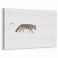 Yellowstone Wildlife Art – Coyote in Snow Photography Canvas Print
