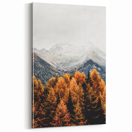 Autumn Mountain Majesty, Rustic Farmhouse Wall Art Print