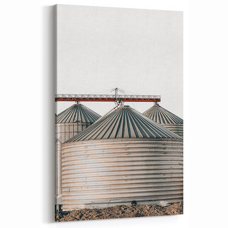 Rustic Farm Silos Farmhouse Wall Art – Vintage Country Style Decor
