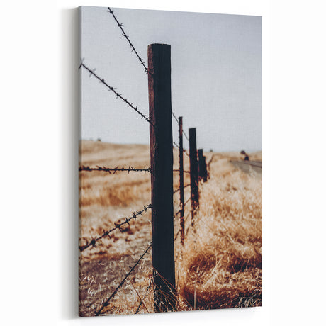 Rustic Barbed Wire Fence Farmhouse Wall Art – Vintage Country Style Decor