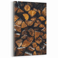 Stacked Firewood Art Print, Rustic Home Decor Wall Art