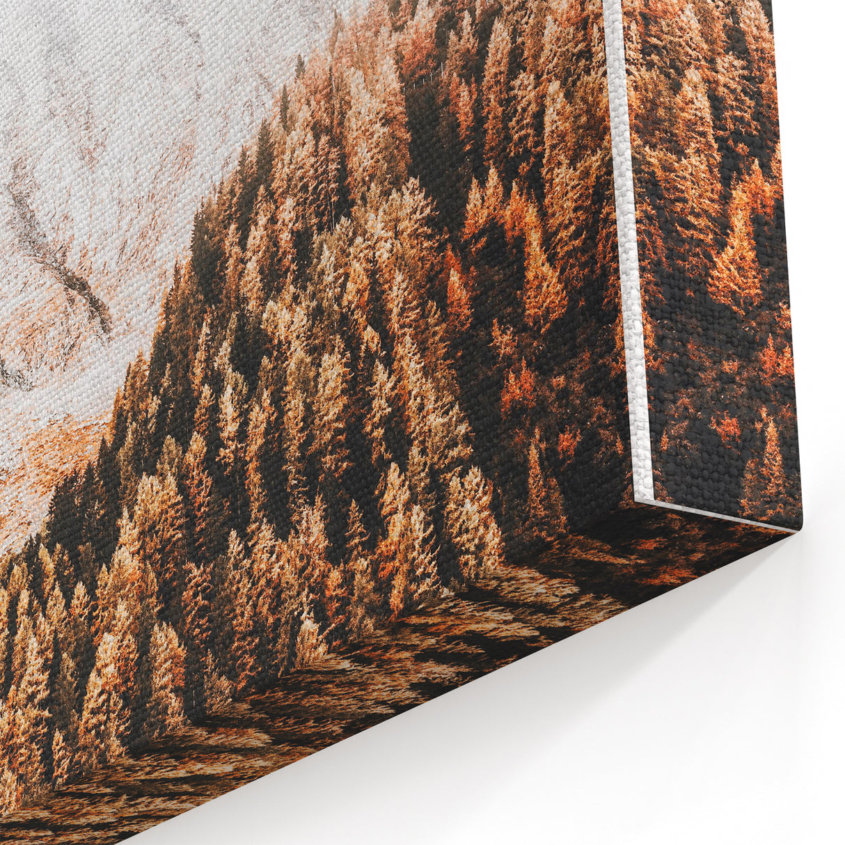 Misty Mountain Sunrise, Rustic Autumn Wall Art Print