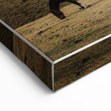Mountain Grazing Horses, Rustic Landscape Wall Art Print