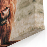 Farmhouse Wall Art of Highland Cow – Rustic Country Style Decor