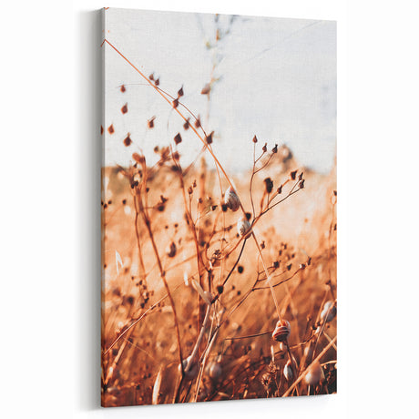 Rustic Farmhouse Wall Art of Autumn Field Snails – Vintage Country Decor