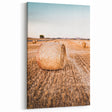 Farmhouse Wall Art of Hay Bales in Field – Rustic Country Style Decor
