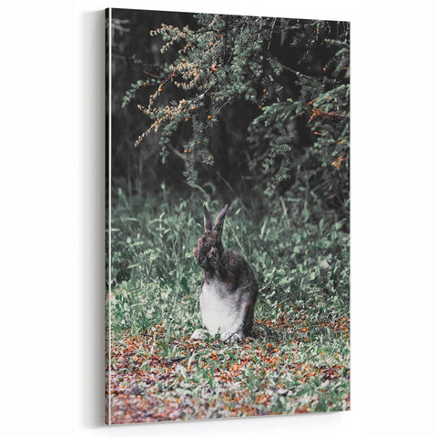 Majestic Forest Rabbit: Rustic Nature Art Print
