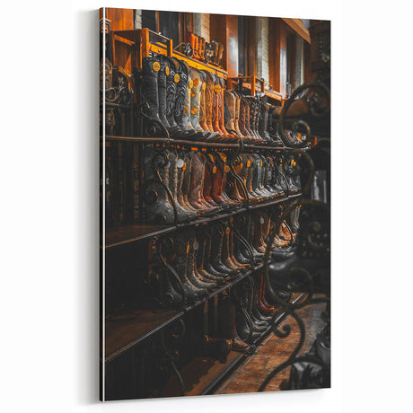 Vintage Cowboy Boots Collection: Rustic Wall Art Print