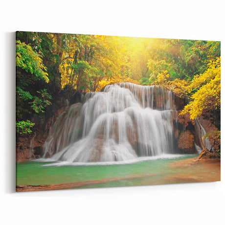 Kentucky Waterfall in Sunlight Art – Scenic Wall Decor for Nature Lovers