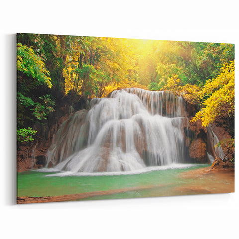 Kentucky Waterfall in Sunlight Art – Scenic Wall Decor for Nature Lovers