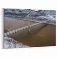 Appalachian Art Kentucky – Winter Wonderland Bridge over River Scene