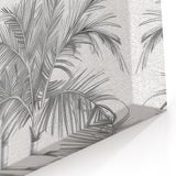 Monochrome Palm Trees Coastal Wall Art - Nautical Tropical Decor Print
