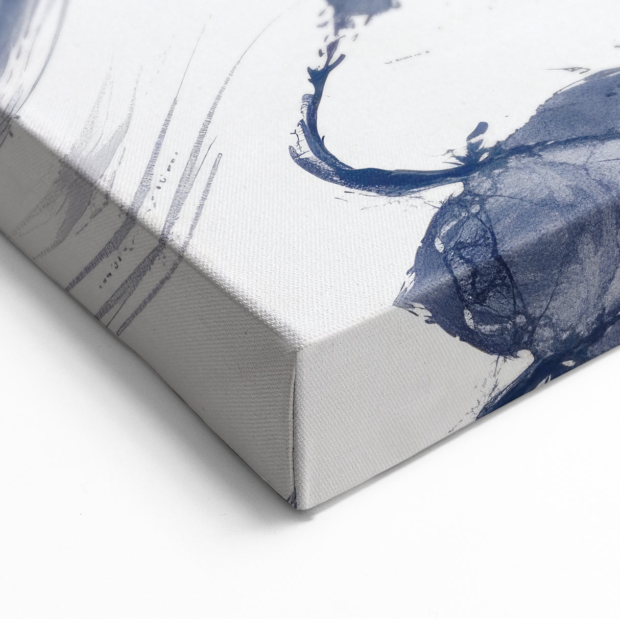 Abstract Navy Blue Coastal Wall Art - Ocean-Inspired Nautical Decor Print