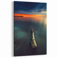 Vilnius Cityscape Canvas - Driftwood at Sunset Baltic Coast Print