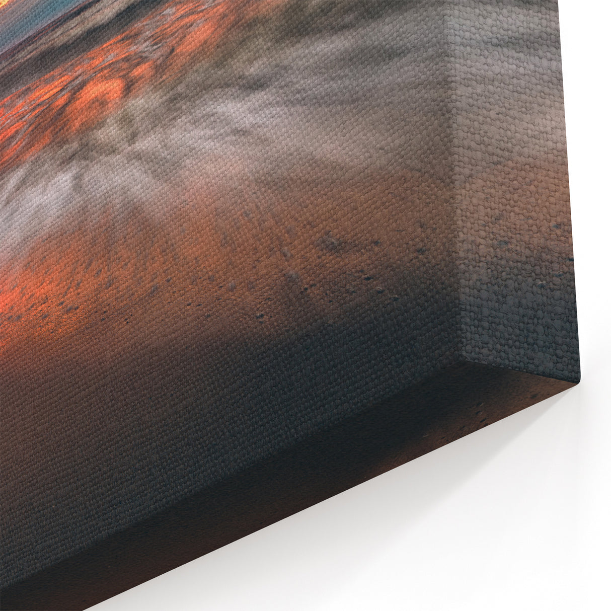 Baltic Sea Art - Dramatic Waves at Sunset Coastal Canvas Print