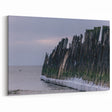 Europe Landscape Art - Frozen Baltic Sea Shore with Rustic Pier