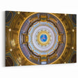 Iowa Art Collection - Capitol Dome Interior Iowa Photography Canvas Print