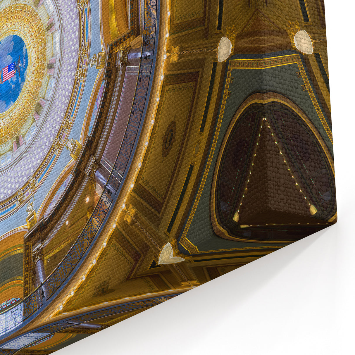 Iowa Art Collection - Capitol Dome Interior Iowa Photography Canvas Print