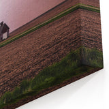 Iowa Landscape Art - Lightning Over Farmhouse Iowa Rural Scenery Print